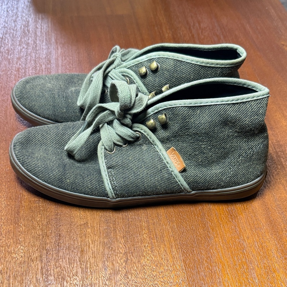 Vans Olive Green High-Top ladies Shoes - Picture 5 of 8